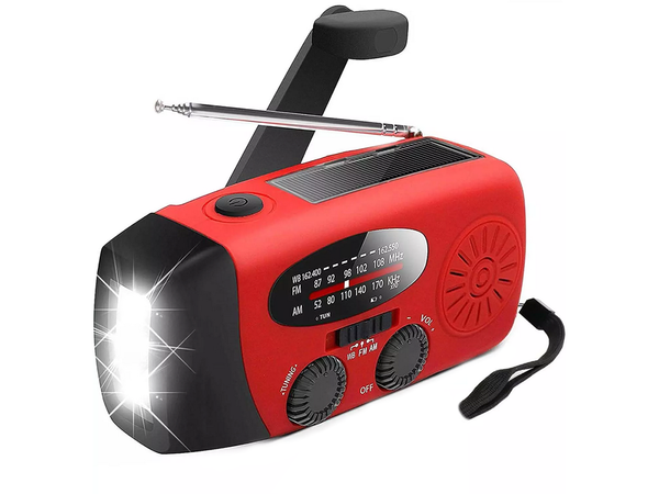Radio torch rechargeable solar dynamo crank powerbank usb emergency