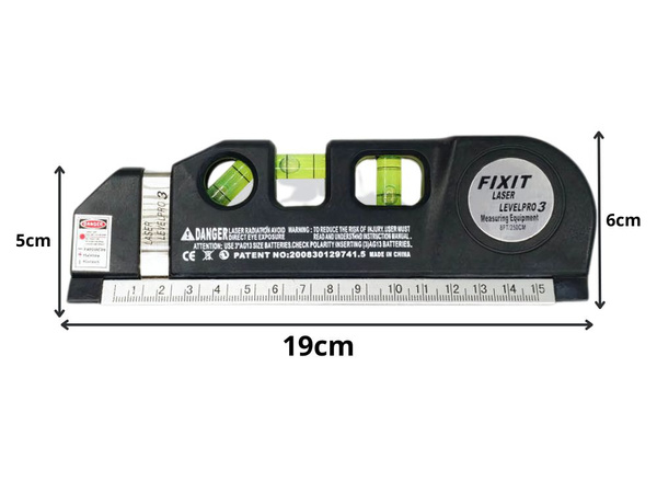 Прецизионный лазерный спиртовой уровень с 2,5 м измерительной лентой лазерный 3 светодиодные режимы usb