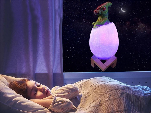 Öine valgus dinosaurus dino muna rgb led muna valgustus lastele