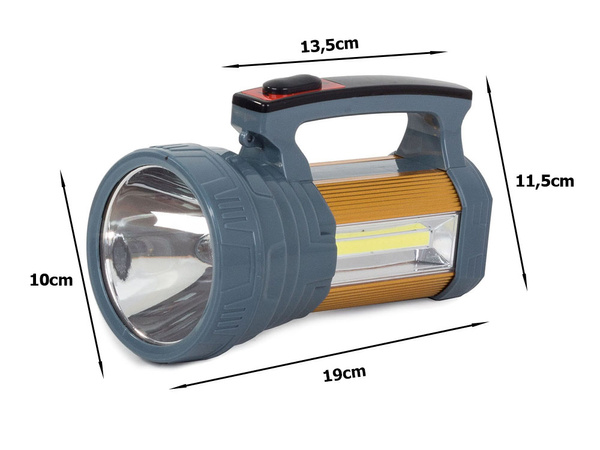 Latarka szperacz power bank solar led xm-l l2 cob