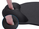 Peles paliktnis zem plaukstas ergonomiska gela atmiņa