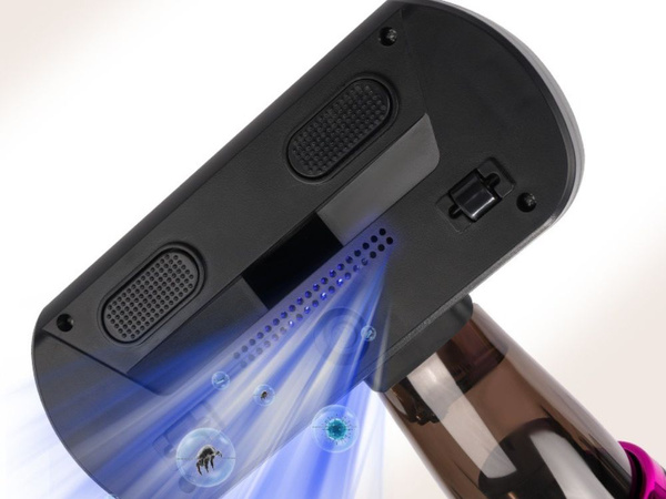 Kabelloser staubsauger ohne beutel, leistungsstark, leicht, 100 w, mit düsen-set