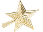 Estrella de navidad ornamento del arbol de navidad punta de navidad irrompible oro