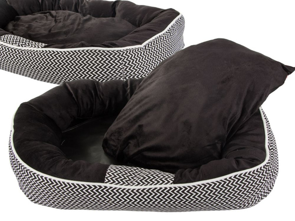 Hundebett weiches bequemes flauschiges plüschbett mit kissen