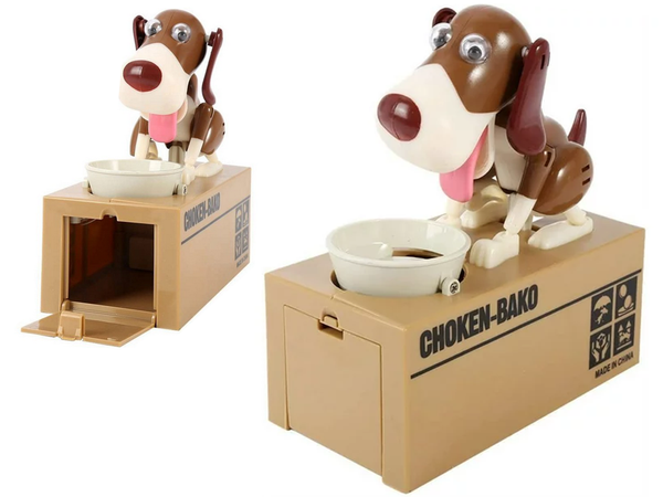 Sparschwein hund frisst münzen interaktiver automat schliessfach gross