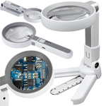 Palielināmais stikls kosmētikas lasīšanas lampas apgaismojums 20 led apgaismojums