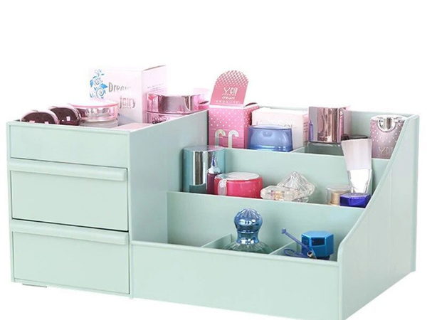 Cofre organizador de cosméticos joyero con dos cajones