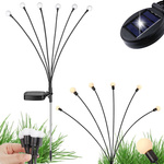 LAMPES DE JARDIN SOLAIRES BOULE 2 PIÈCES DE 6 LAMPES LED LONGUEUR 70 CM