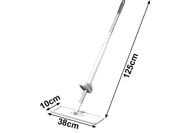 Lapiku mop käsipuhasti 125 cm väljakohtuv laia mircofibre'ga