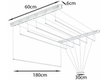 Plafon uscător pentru rufe 5 tije 180 cm baie balcon