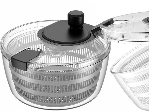 Spin dryer salad spinner rotary vegetable dryer 4l basket colander strainer