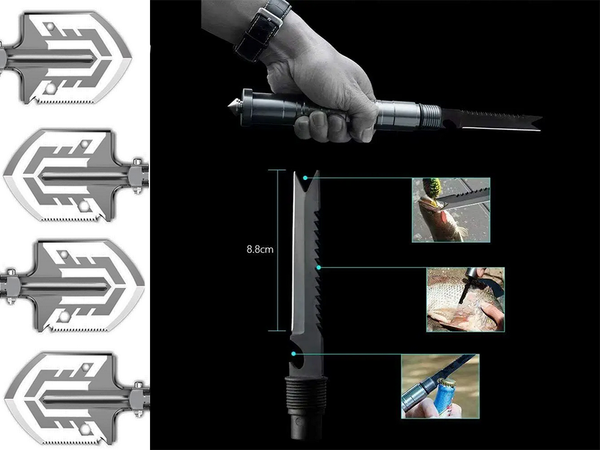 Pala plegable caso militar vio multifuncional supervivencia esencial