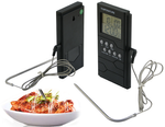 Thermomètre de cuisine sonde lcd horloge pour viande