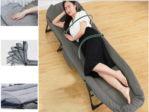 Lit de voyage pliant matelas inclinable lit de campagne léger et portable