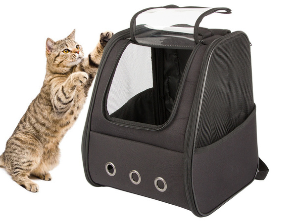 Carrier bag backpack for cat dog rabbit window back ventilated