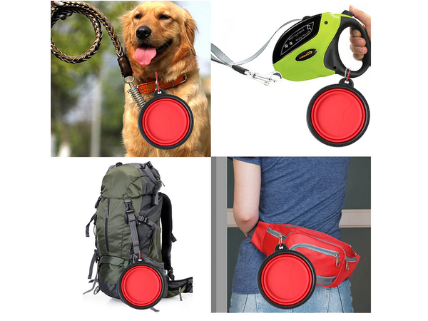 Silikonová skládací miska pro psy a kočky travel light 800ml