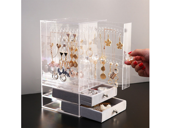Organisateur de bijoux présentoir de coffret daim