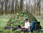 Tente de camping moro 2 places avec moustiquaire et sac