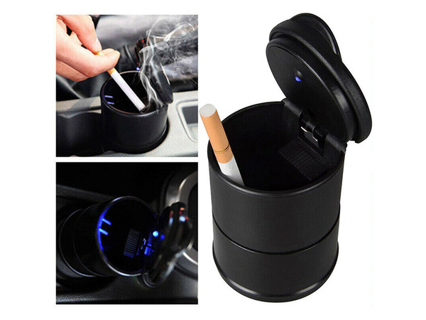 Led car ashtray illuminated