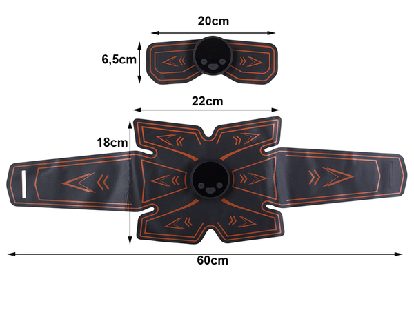 3x ems elektrosztrimulátor a hasizmok számára
