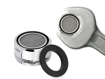 Krāna aeratora vāciņš m24 hromēts plastmasas aerators