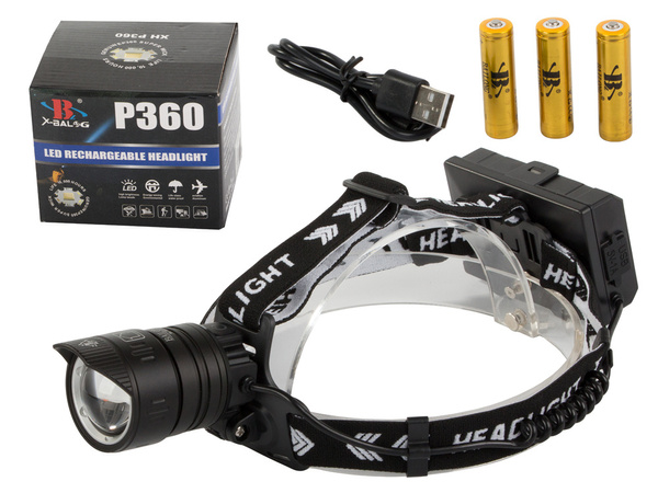 Bailong led světlomet xhp360 powerbank zoom