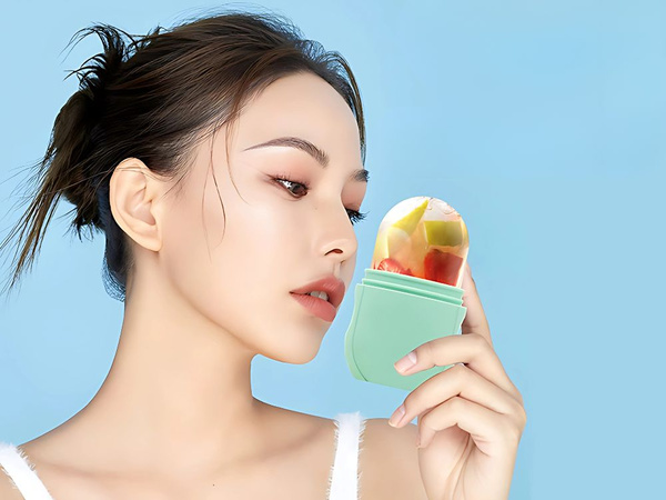 Rodillo de hielo silicona masajeador facial calmante suavizante