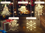 3d stained glass window decoration christmas lights