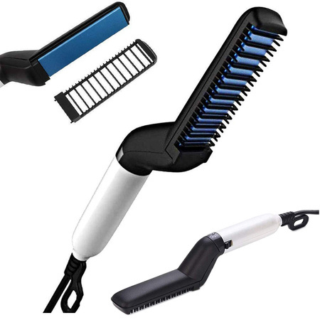 Straightener beard and hair comb brush