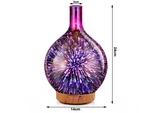 Gaisa mitrinātājs aromterapijas aromātiskais difuzors nakts gaisma rgb 3d