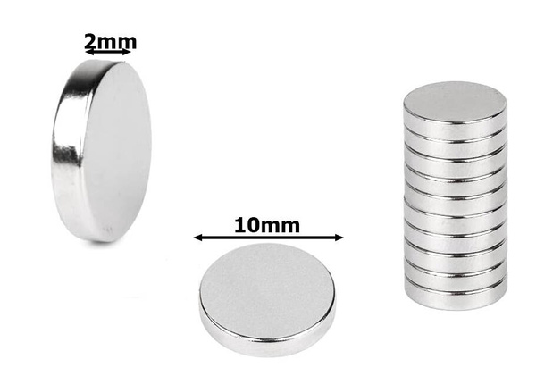 High-strength neodymium magnets set of 10 pieces