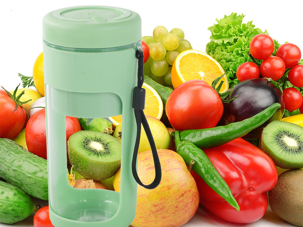 Hordozható USB-smoothie-keverő, vezeték nélküli jégaprító, nyakpánttal