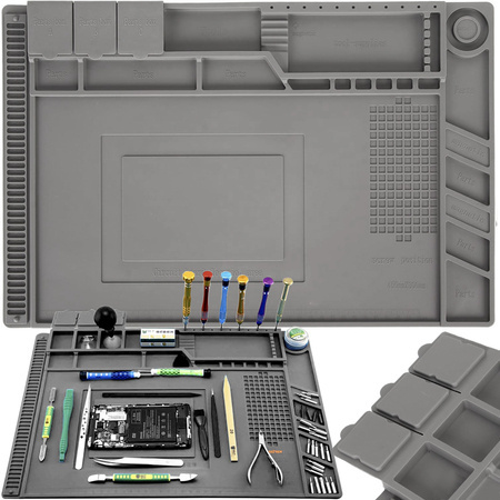 Silikonservicematte lötorganisator grosses pad 30x45 magnet