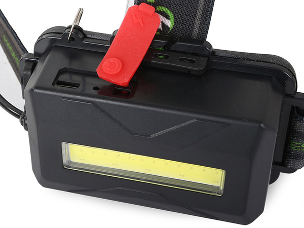 Latarka czołowa bailong 5x led + cob cree xm-l t6