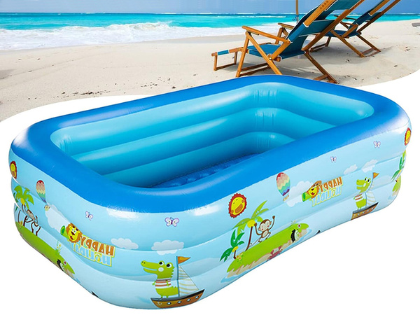 Piscina hinchable grande rectangular jardín familiar piscina hinchable para niños