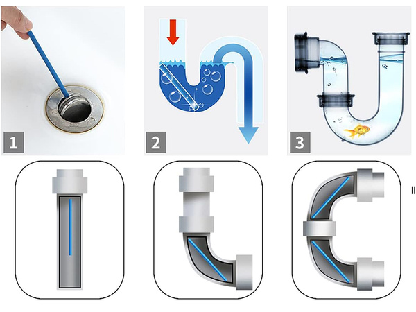 Drain cleaner sticks for cleaning sink pipes drains 12 pieces