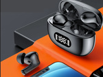 Bluetooth wireless in-ear headphones with led charging case and microphone