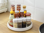 Organisateur de plateau pivotant plateau universel 25cm cuisine salle de bain épices blanc