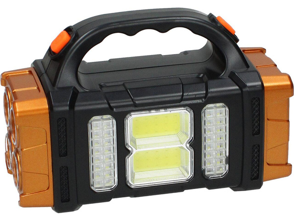 Solar taschenlampe tragbar wiederaufladbar led cob powerbank flutlicht