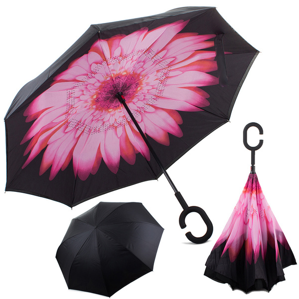 Umbrella inverted folding umbrella inverted strong wires solid standing