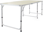 Folding travel table camping garden table large 180x60 suitcase
