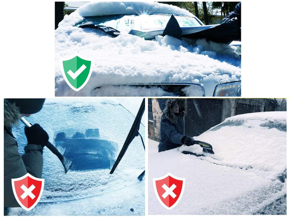 Pokrov vetrobranskega stekla avtomobila proti zmrzali velik