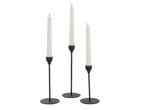Portavelas glamour metal juego de mesa decorativo 3 pcs