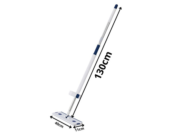 Mop plat en microfibre avec raclette et seau pliable dépliable pour les sols