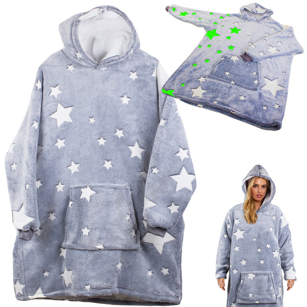 Teplá mikina oversize deka xxl 2v1 hrubý fleece
