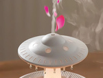 Humidificador difusor de aromas lámpara led con forma de ovni con mando a distancia