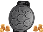 Tostadora eléctrica para gofres y galletas, moldes con diferentes diseños, 1200 W