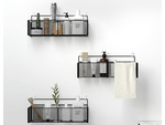Hanging basket metal organiser hanging shelf kitchen black