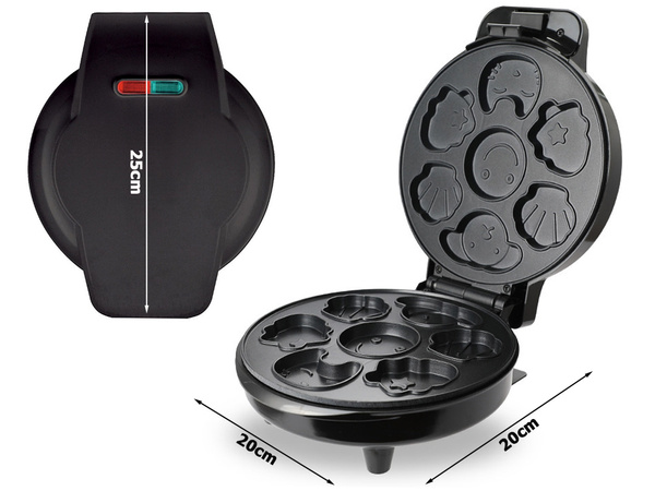 Tostadora eléctrica para gofres y galletas, moldes con diferentes diseños, 1200 W