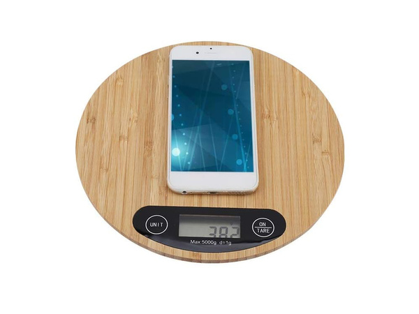 Elektronikus elektronikus bambus konyhai súlyok lcd háztartási lapos szalag 5 kg-ig